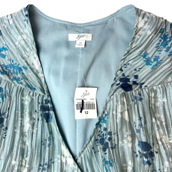 NWT J. Jill Floral Sleeveless Midi Wrap Dress Sundress V-Neck Sz 12 - Picture 4 of 10